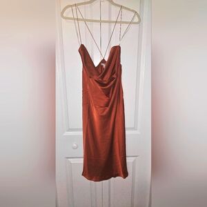 Bronze Slip Dress